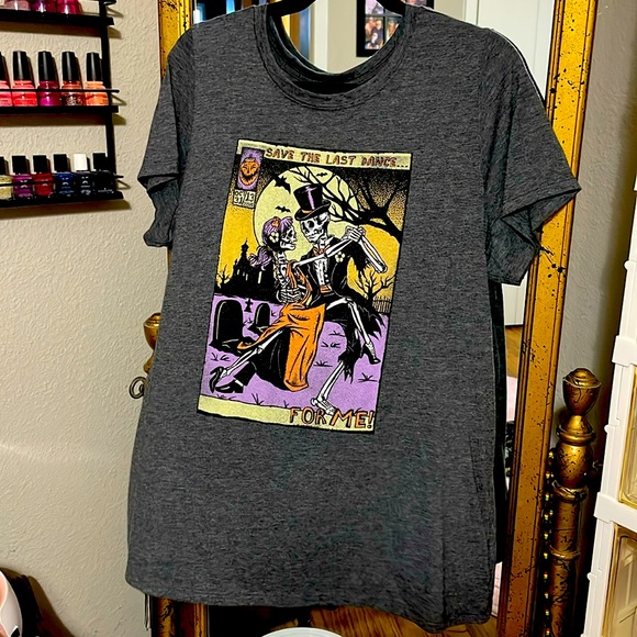 Torrid Save The Last Dance Everyday Signature Jersey Crew Neck Tee Skeletons - Picture 2 of 5